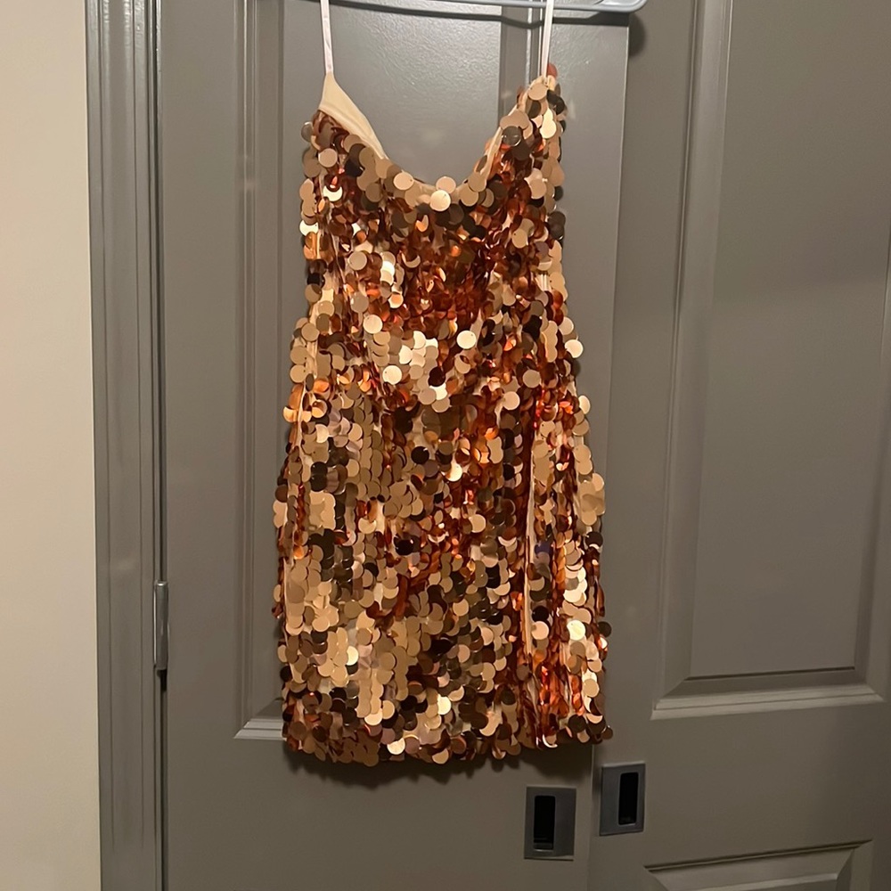 Gold sequin bodycon dress